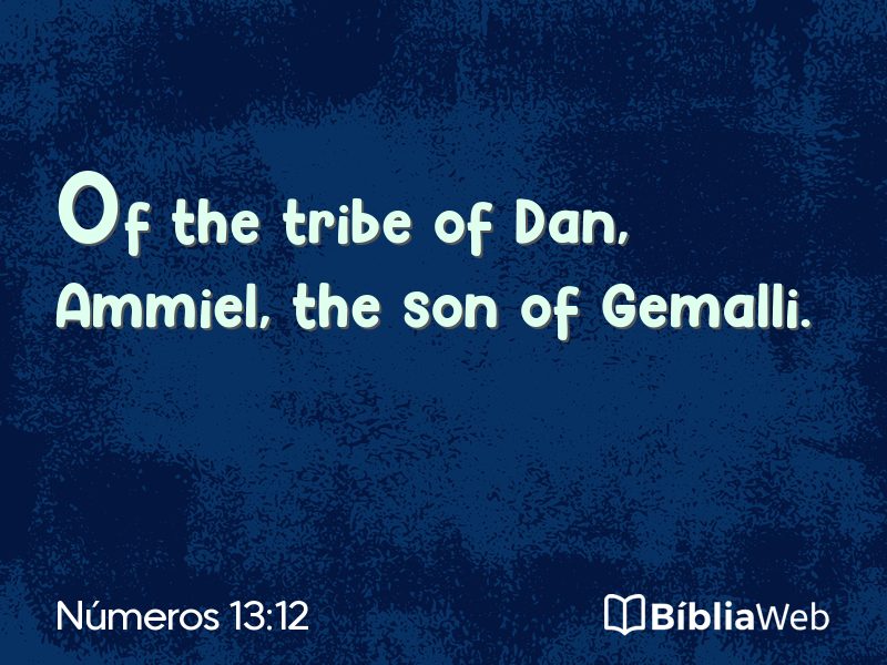 Números 13:12 em imagem para compartilhar