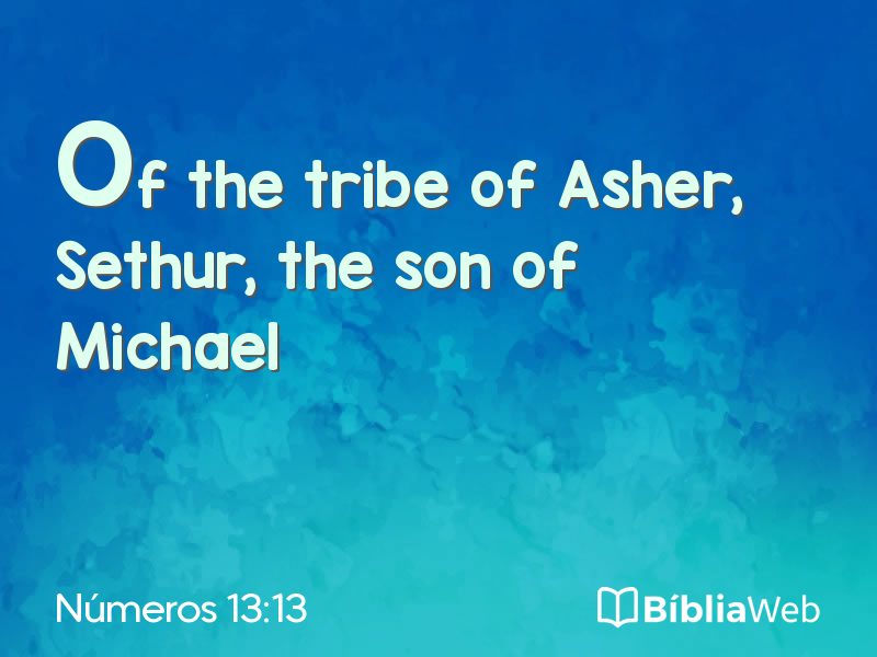 Números 13:13 em imagem para compartilhar