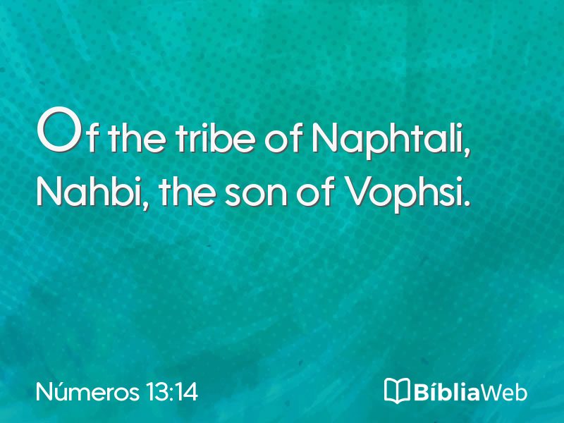 Números 13:14 em imagem para compartilhar