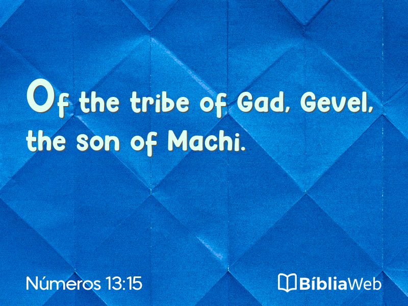 Números 13:15 em imagem para compartilhar