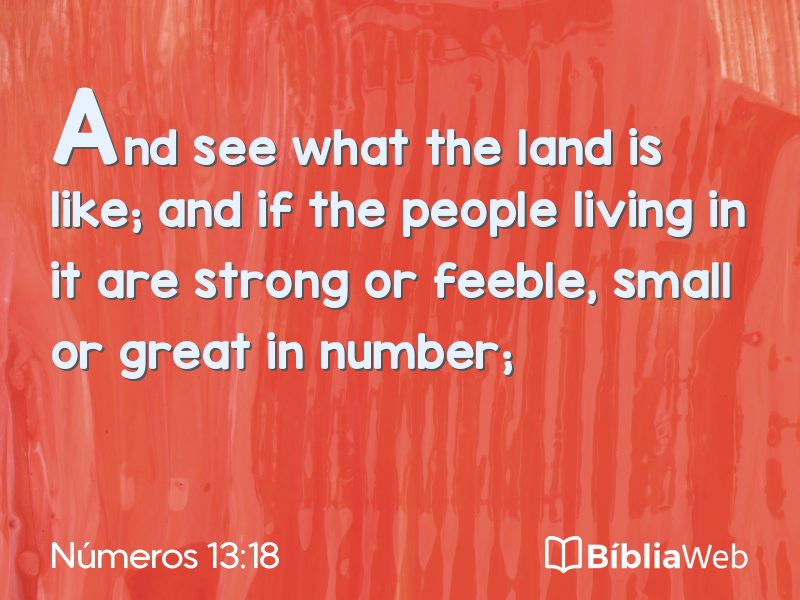 Números 13:18 em imagem para compartilhar