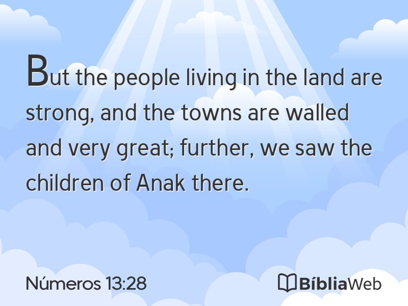 Números 13:28 em imagem para compartilhar