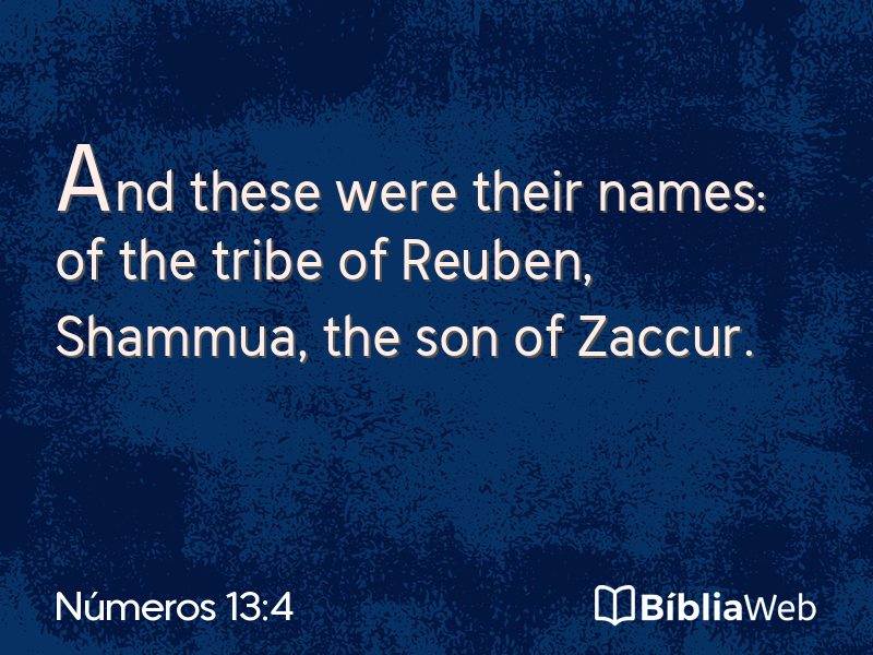 Números 13:4 em imagem para compartilhar