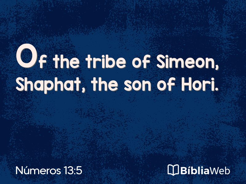 Números 13:5 em imagem para compartilhar