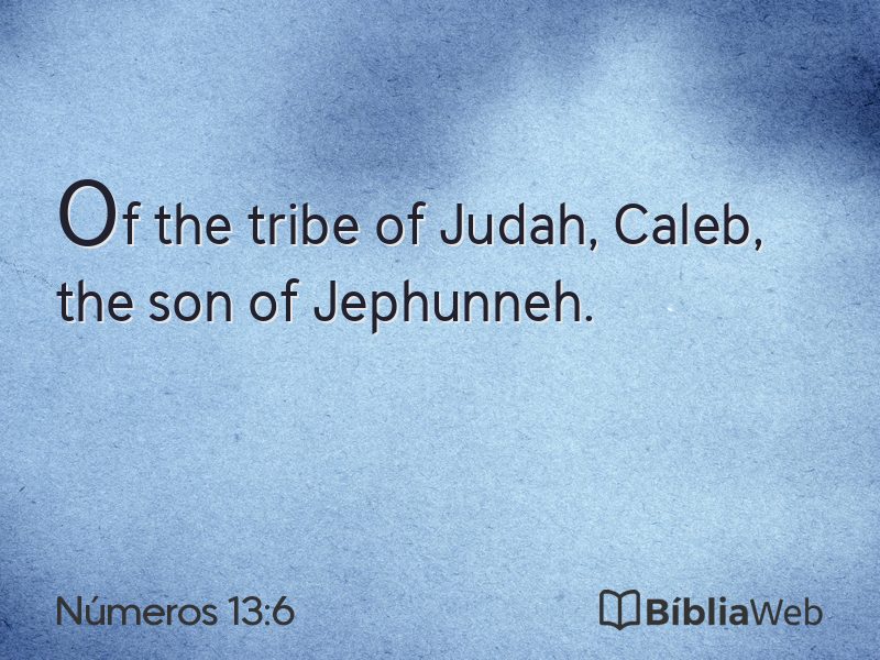 Números 13:6 em imagem para compartilhar