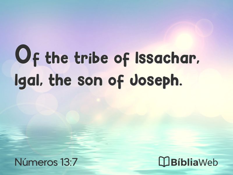 Números 13:7 em imagem para compartilhar