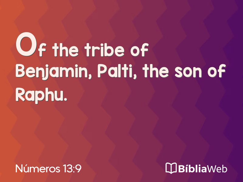 Números 13:9 em imagem para compartilhar
