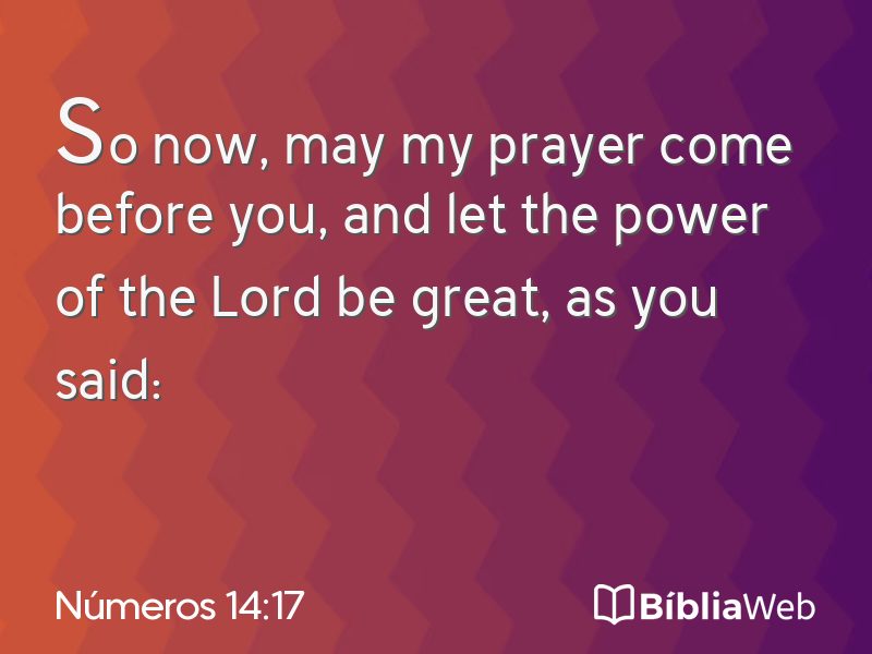 Números 14:17 em imagem para compartilhar