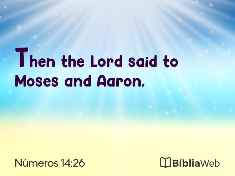 Números 14:26 em imagem para compartilhar