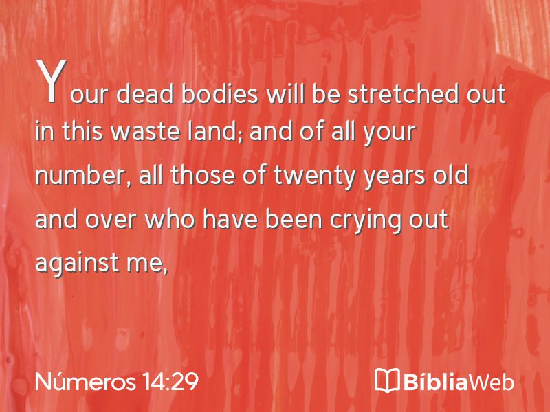 Números 14:29 em imagem para compartilhar