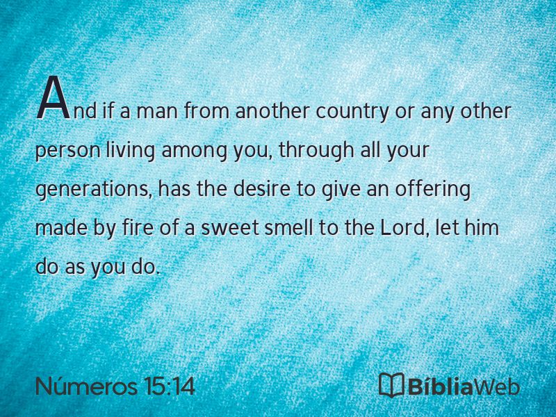 Números 15:14 em imagem para compartilhar