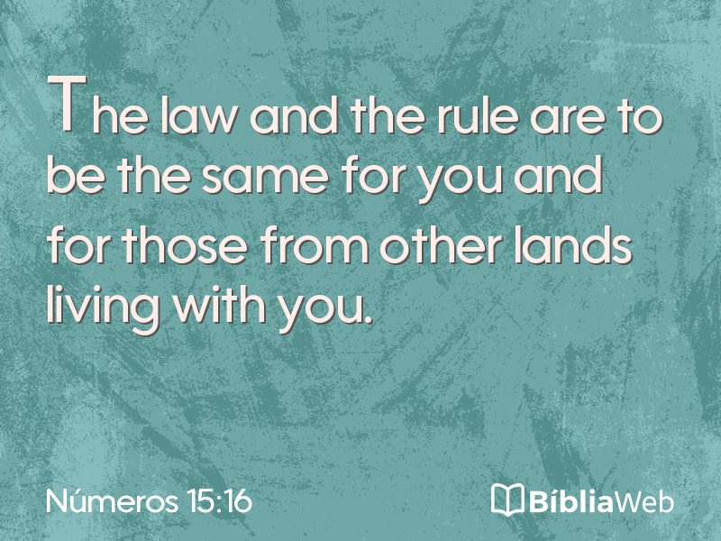 Números 15:16 em imagem para compartilhar