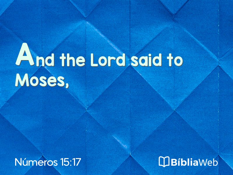 Números 15:17 em imagem para compartilhar