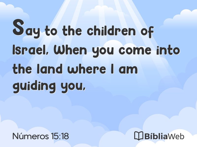 Números 15:18 em imagem para compartilhar