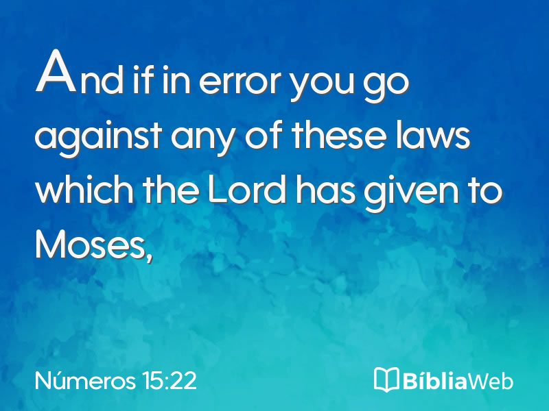 Números 15:22 em imagem para compartilhar