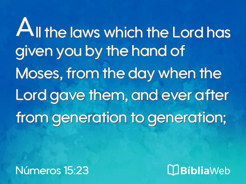 Números 15:23 em imagem para compartilhar