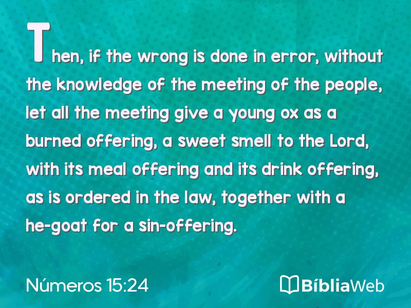 Números 15:24 em imagem para compartilhar