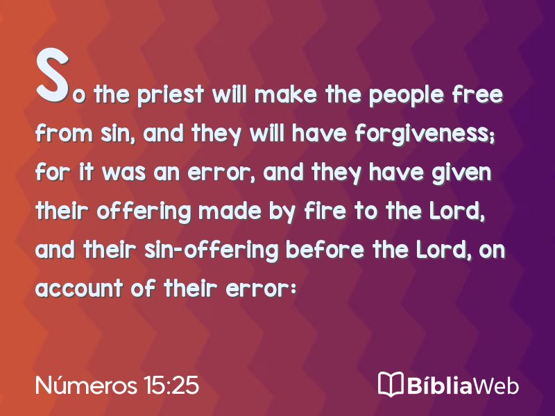Números 15:25 em imagem para compartilhar