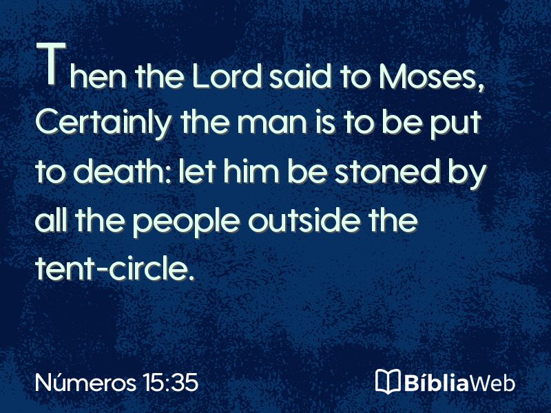 Números 15:35 em imagem para compartilhar