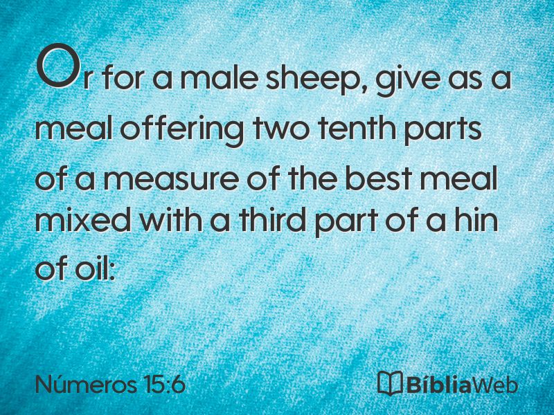 Números 15:6 em imagem para compartilhar