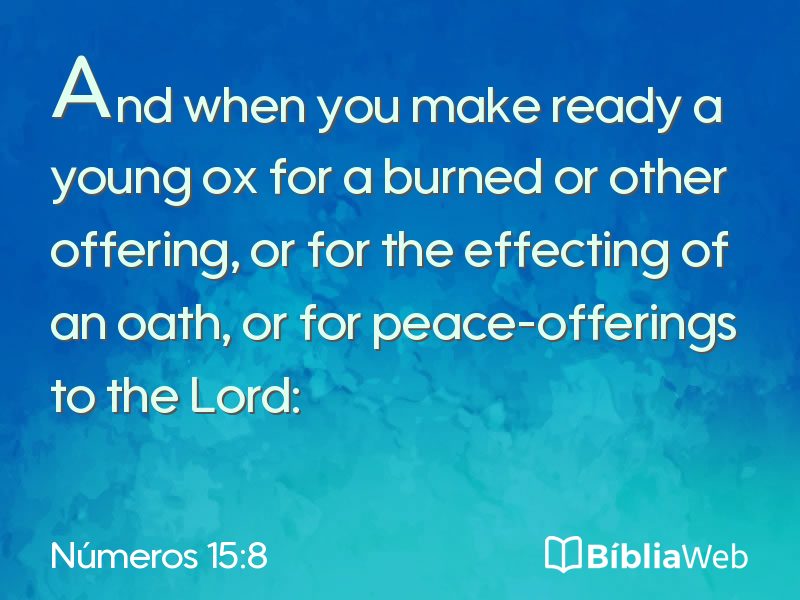 Números 15:8 em imagem para compartilhar