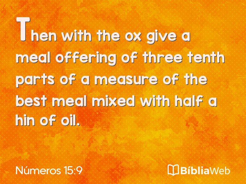 Números 15:9 em imagem para compartilhar