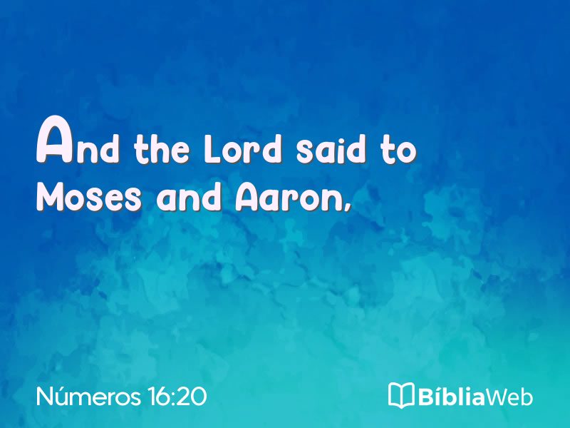 Números 16:20 em imagem para compartilhar