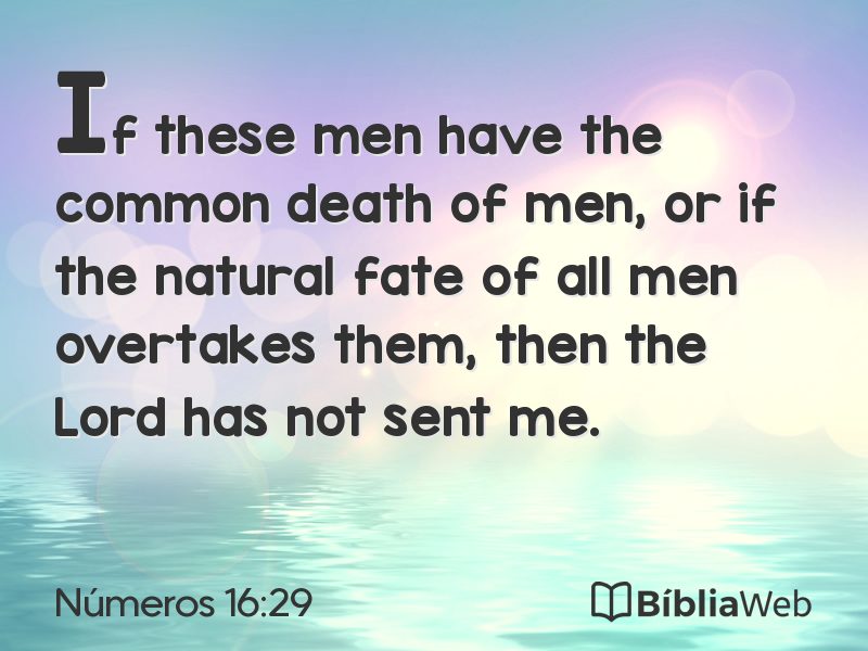 Números 16:29 em imagem para compartilhar