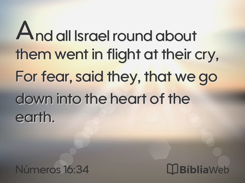 Números 16:34 em imagem para compartilhar