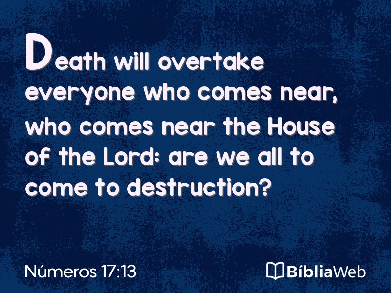 Números 17:13 em imagem para compartilhar