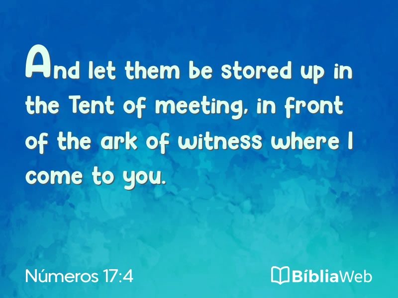 Números 17:4 em imagem para compartilhar