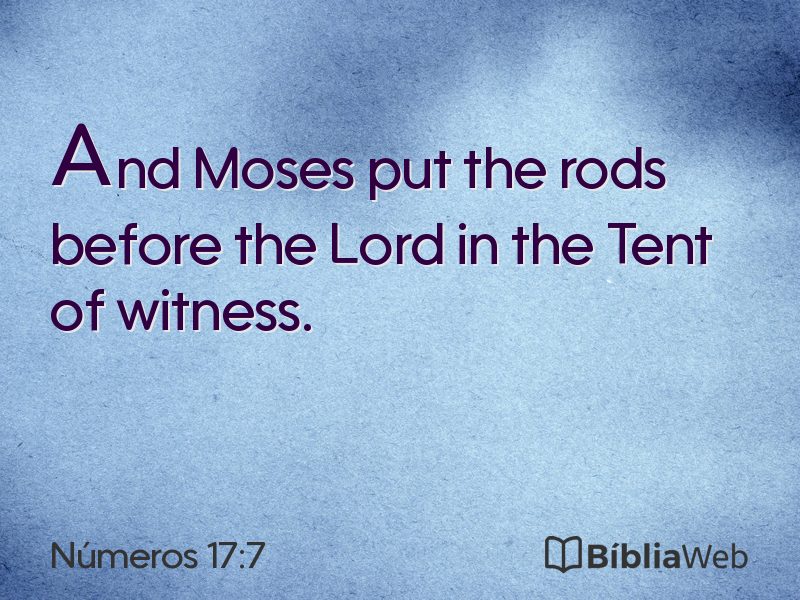 Números 17:7 em imagem para compartilhar
