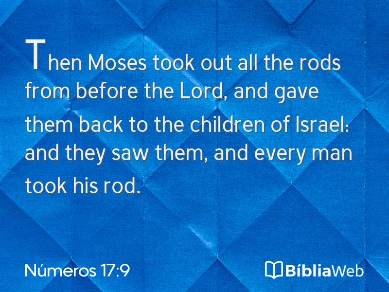 Números 17:9 em imagem para compartilhar