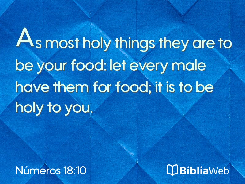 Números 18:10 em imagem para compartilhar