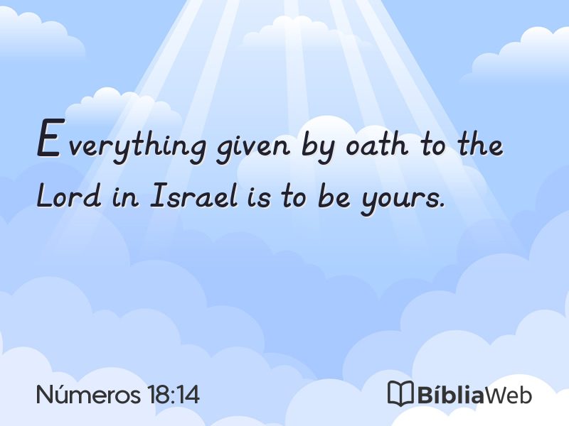 Números 18:14 em imagem para compartilhar