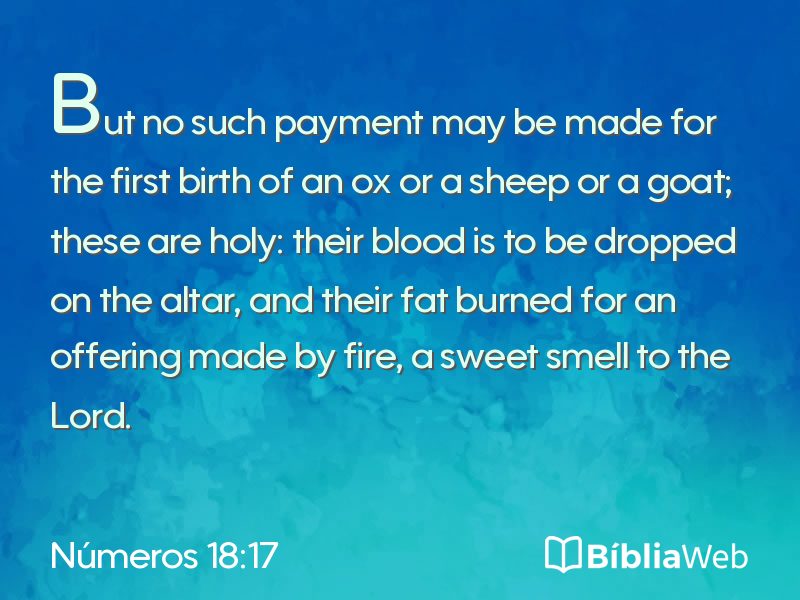 Números 18:17 em imagem para compartilhar
