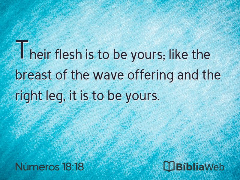 Números 18:18 em imagem para compartilhar