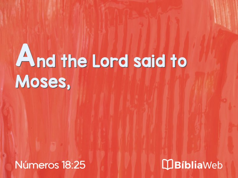 Números 18:25 em imagem para compartilhar