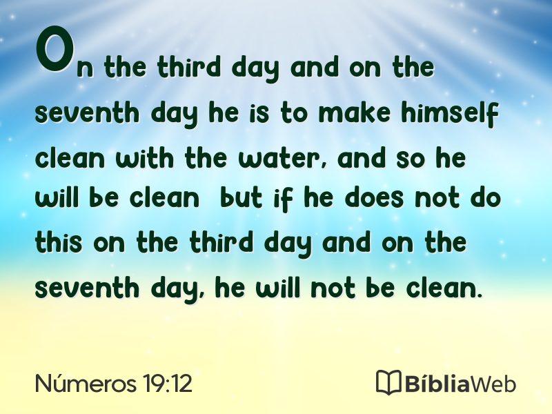 Números 19:12 em imagem para compartilhar