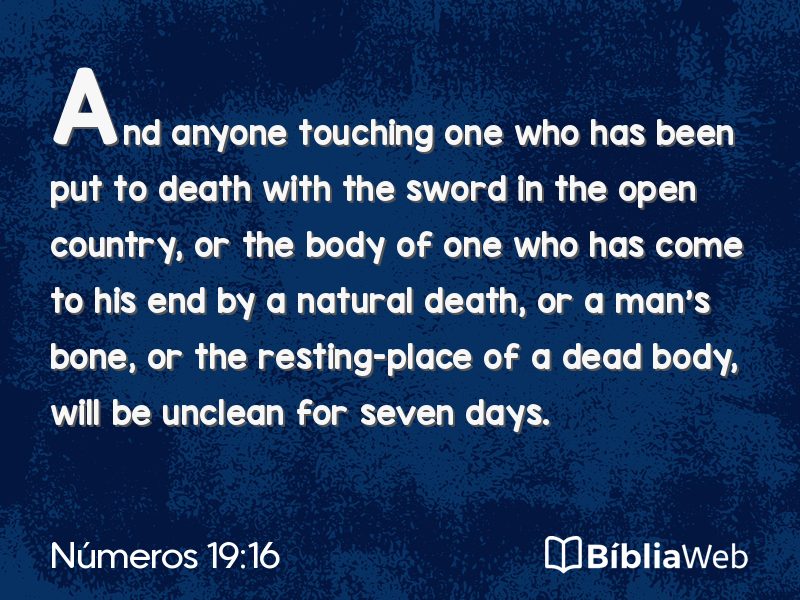 Números 19:16 em imagem para compartilhar