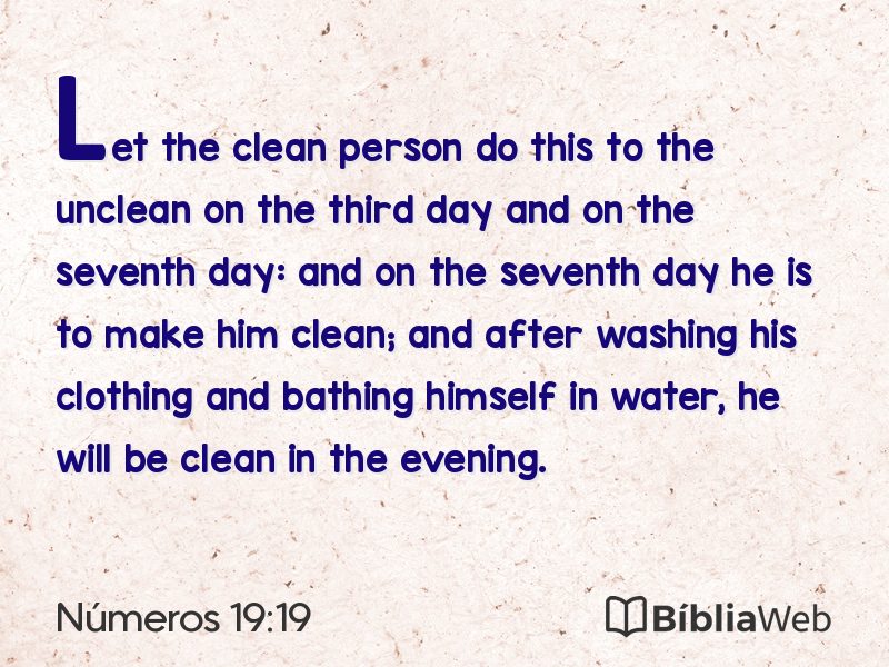 Números 19:19 em imagem para compartilhar