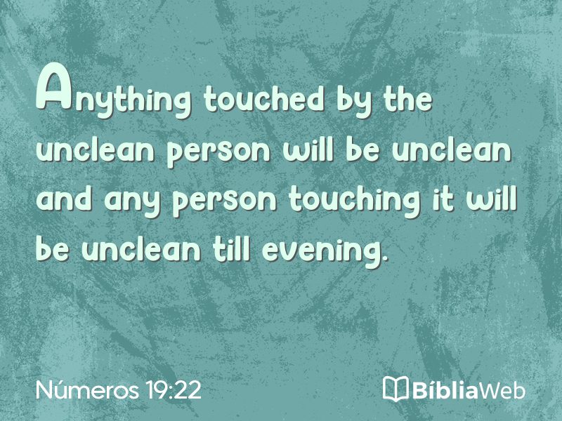 Números 19:22 em imagem para compartilhar