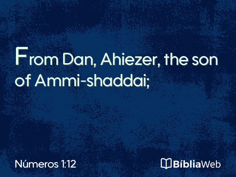 Números 1:12 em imagem para compartilhar