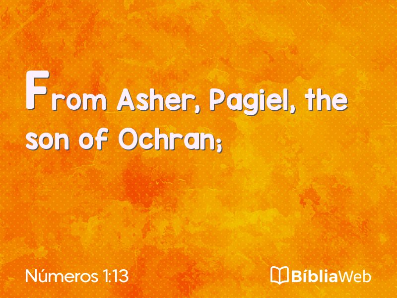Números 1:13 em imagem para compartilhar
