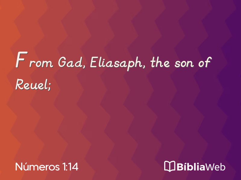 Números 1:14 em imagem para compartilhar