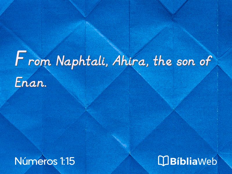 Números 1:15 em imagem para compartilhar