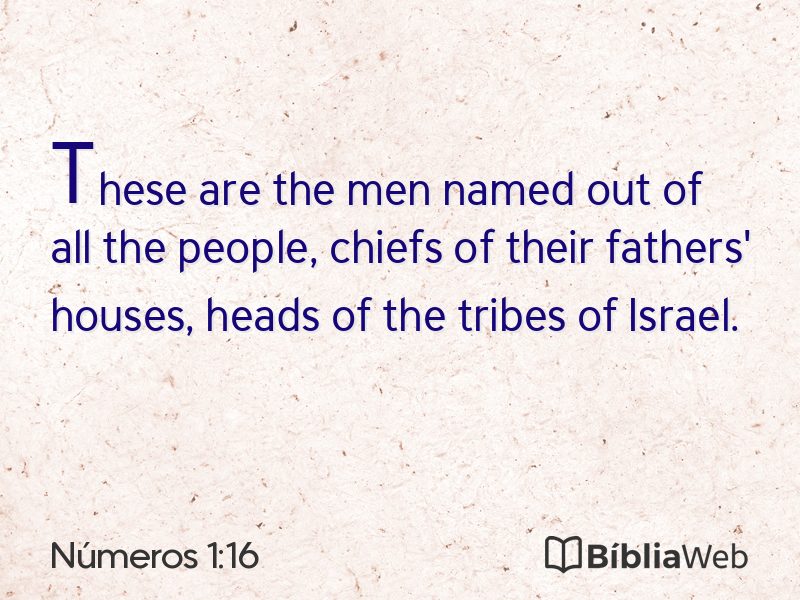 Números 1:16 em imagem para compartilhar