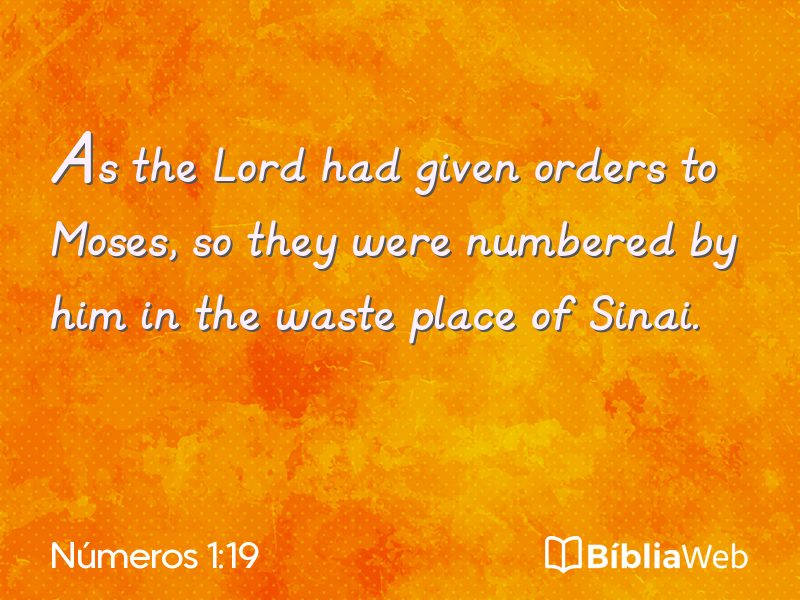 Números 1:19 em imagem para compartilhar