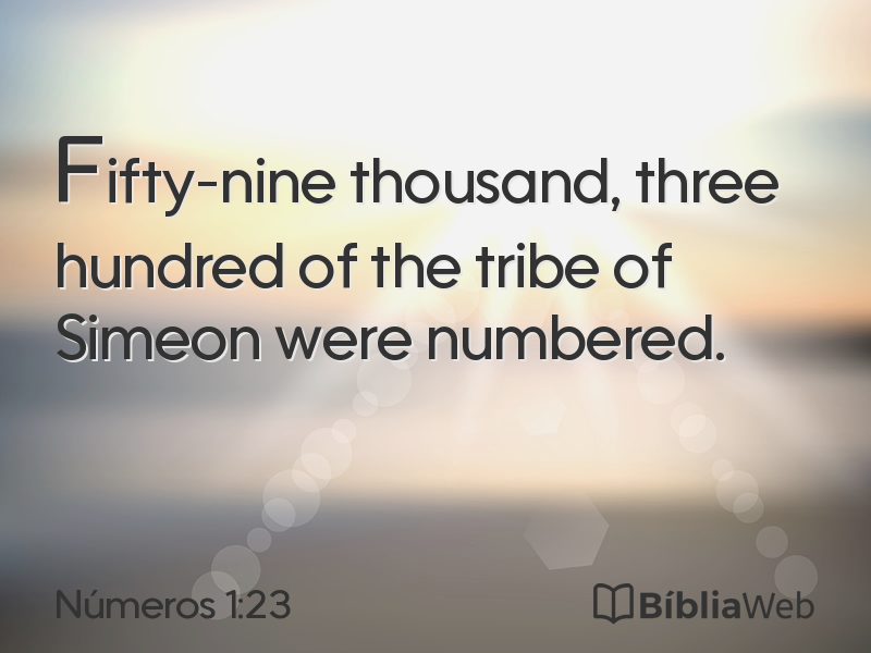 Números 1:23 em imagem para compartilhar