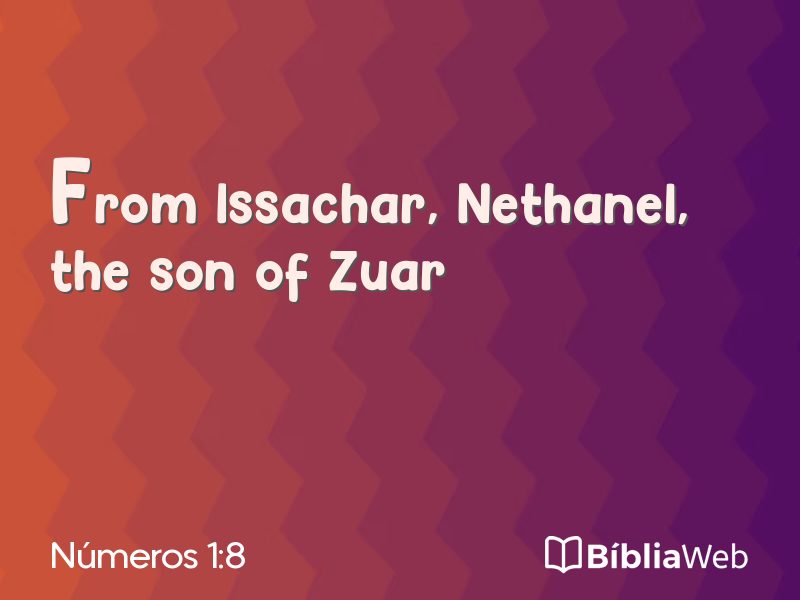 Números 1:8 em imagem para compartilhar